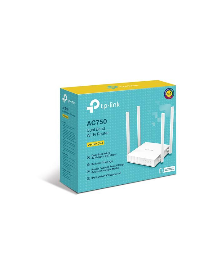 TP-LINK ARCHER C24 router bezprzewodowy Fast Ethernet Dual-band (24 GHz/5 GHz) Biały główny