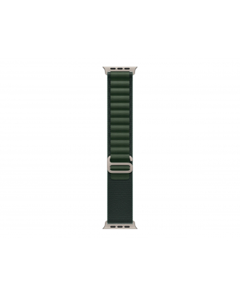APPLE 49mm Dark Green Alpine Loop - Large - Natural Titanium Finish