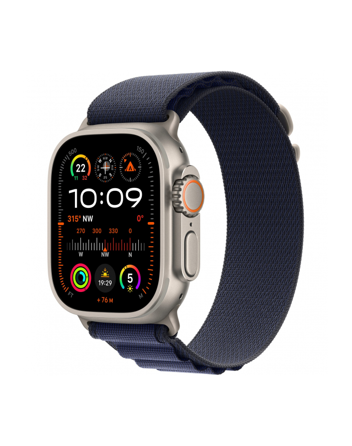APPLE 49mm Navy Alpine Loop - Medium - Natural Titanium Finish główny