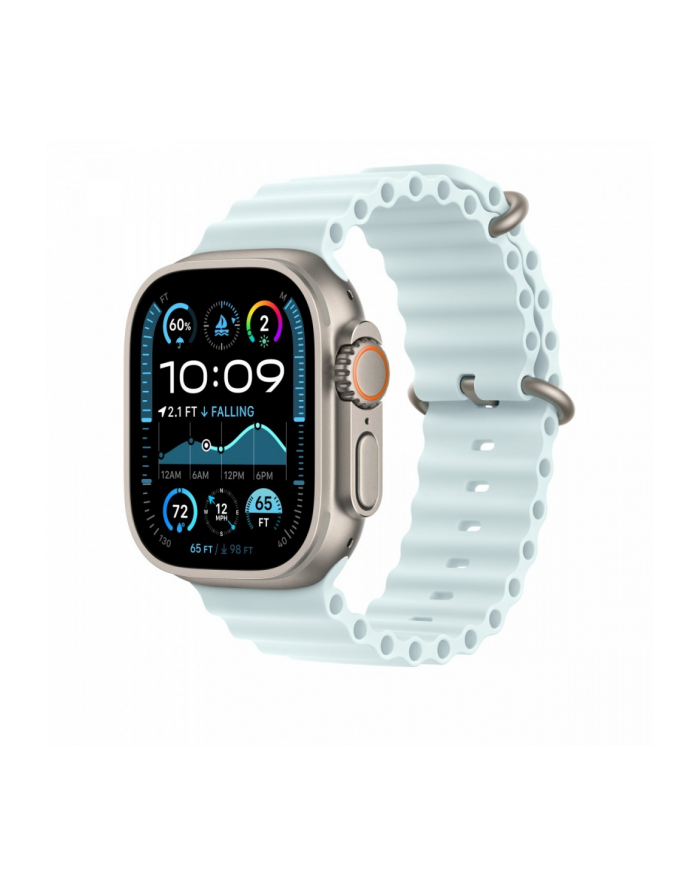 APPLE 49mm Ice Blue Ocean Band - Natural Titanium Finish główny