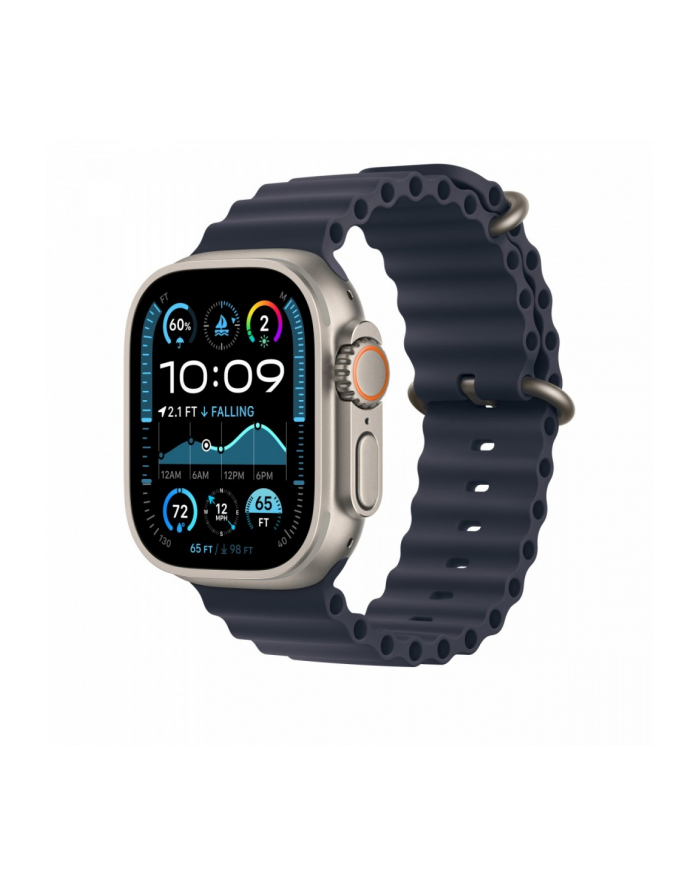 APPLE 49mm Navy Ocean Band - Natural Titanium Finish główny
