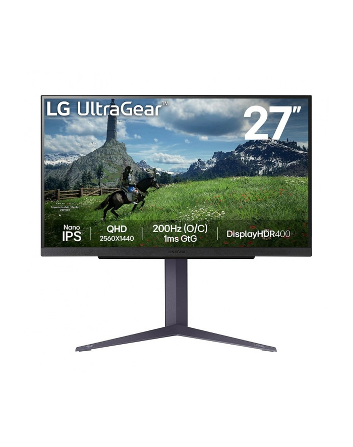 lg electronics Monitor 27 cali 27GS85Q-B QHD UltraGear 100Hz, 1ms, 400cd, HDMI, DP, USB, Pivot, HAS główny