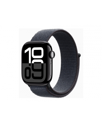 apple Watch Series 10 GPS, koperta 42 mm z aluminium w kolorze onyksu z opaską sportową w kolorze atramentowym