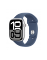 apple Watch Series 10 GPS, koperta 46 mm z aluminium w kolorze srebrnym z paskiem sportowym w kolorze denim - rozmiar M/L - nr 3