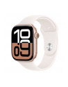 apple Watch Series 10 GPS, koperta 46 mm z aluminium w kolorze różowego złota z paskiem sportowym w kolorze łagodnego różu - rozmiar M/L - nr 1