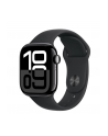 apple Watch Series 10 GPS + Cellular, koperta 42 mm z aluminium w kolorze onyksu z paskiem sportowym w kolorze czarnym - rozmiar S/M - nr 1