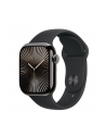 apple Watch Series 10 GPS + Cellular, koperta 42 mm z tytanu w kolorze łupkowym z paskiem sportowym w kolorze czarnym - rozmiar M/L - nr 1