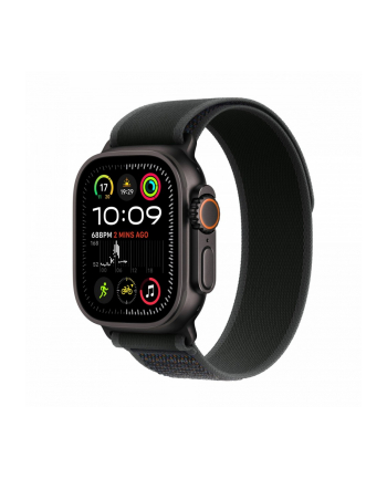 apple Watch Ultra 2 GPS + Cellular, koperta 49 mm z tytanu w kolorze czarnym z opaską Trial M/L w kolorze czarnym