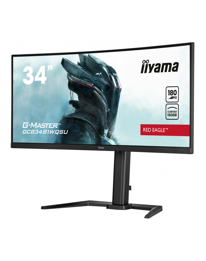 iiyama Monitor 34 cale GCB3481WQSU-B1 VA, UWQHD, 180HZ, 0.3ms, 500cd główny