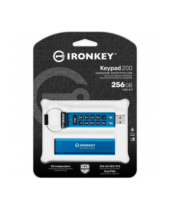 kingston Pendrive 256GB IronKey Keypad 200 FIPS140-3 Level 3 AES-256