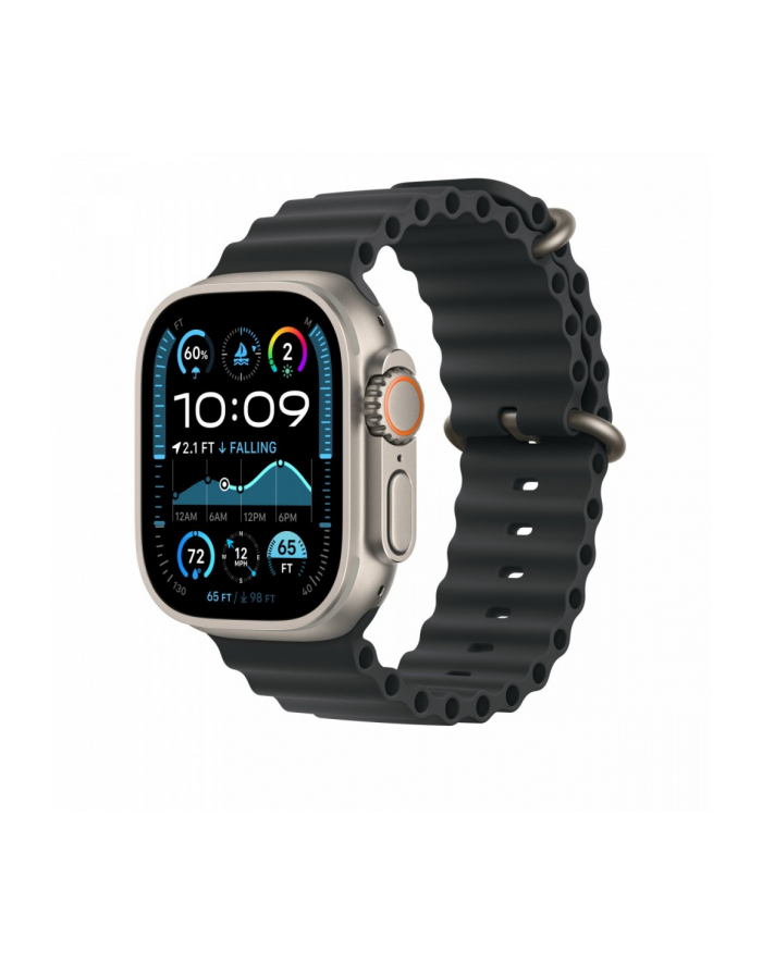 APPLE 49mm Black Ocean Band Extension - Natural Titanium Finish główny