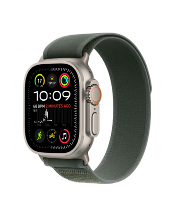 APPLE 49mm Green Trail Loop - S/M - Natural Titanium Finish