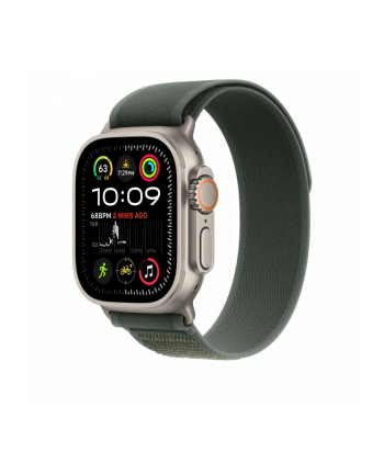 APPLE 49mm Green Trail Loop - M/L - Natural Titanium Finish