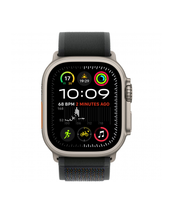 APPLE 49mm Black Trail Loop - S/M - Natural Titanium Finish