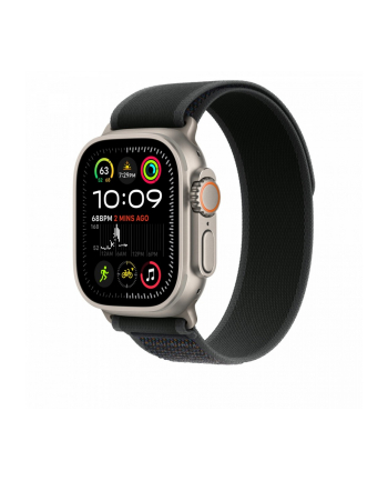 APPLE 49mm Black Trail Loop - M/L - Natural Titanium Finish