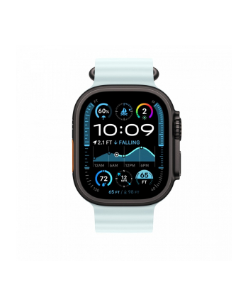 APPLE 49mm Ice Blue Ocean Band Extension - Black Titanium Finish