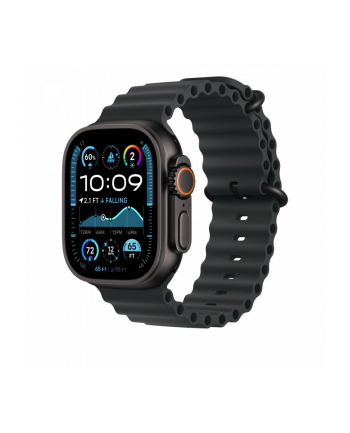 APPLE 49mm Black Ocean Band Extension - Black Titanium Finish