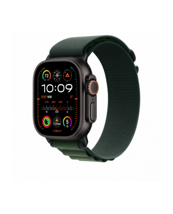 APPLE 49mm Dark Green Alpine Loop - Small - Black Titanium Finish