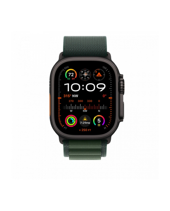 APPLE 49mm Dark Green Alpine Loop - Small - Black Titanium Finish
