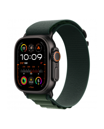 APPLE 49mm Dark Green Alpine Loop - Medium - Black Titanium Finish