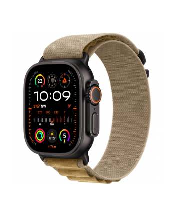 APPLE 49mm Tan Alpine Loop - Large - Black Titanium Finish