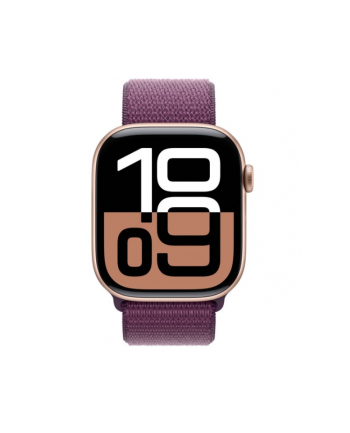 APPLE Watch Series 10 GPS 46mm Rose Gold Aluminium Case with Plum Sport Loop