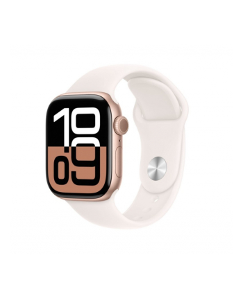 APPLE Watch Series 10 GPS + Cellular 42mm Rose Gold Aluminium Case with Light Blush Sport Band - S/M