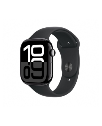 APPLE Watch Series 10 GPS + Cellular 46mm Jet Black Aluminium Case with Black Sport Band - M/L