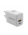 qoltec Ładowarka sieciowa 20W GaN | 5-20V | 1.5-3A | 1xUSB-C PD | 1xUSB QC 3.0 | Biała - nr 1