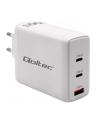 qoltec Ładowarka sieciowa 100W GaN | 5-20V | 1.5-3A | 2xUSB-C PD | 1xUSBQC 3.0 | Biała - nr 1