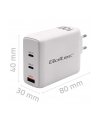 qoltec Ładowarka sieciowa 100W GaN | 5-20V | 1.5-3A | 2xUSB-C PD | 1xUSBQC 3.0 | Biała - nr 3