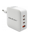 qoltec Ładowarka sieciowa 140W GaN | 5-20V | 2.5-5A | 3xUSB-C PD | 1xUSBQC 3.0 | Biała - nr 1