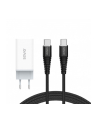savio Ładowarka sieciowa 65W GaN LA-07 z kablem typu C-USB typ C 100W 1m, biało-czarna - nr 1