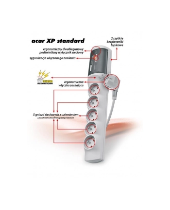  Listwa przeciwprzepięciowa Acar XP Standard 1,5m