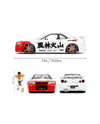 Jada Street Fighter Ryu 1:24 Nissan Skyline GTR     253255071 nr 1