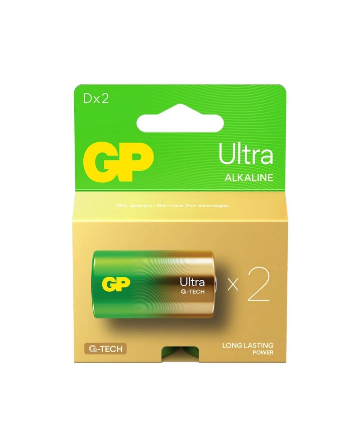 Bateria alkaliczna D/LR20 GP ReCyko Ultra alkaline G-TECH - 2 sztuki główny