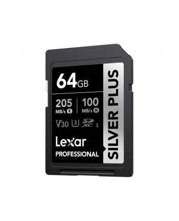 Karta pamięci Lexar Professional SILVER Plus SDXC 64GB R205/W100 V30 nr 2