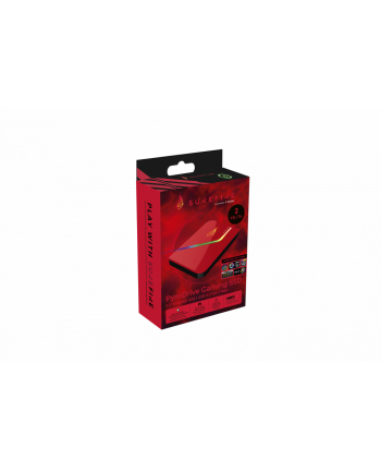 Dysk zewnętrzny SSD SureFire PyroDrive Gaming 2TB USB 3.2 Gen 1 (460/440 MB/s) czerwony