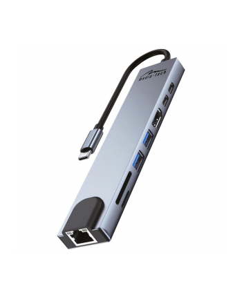 Stacja dokująca USB-C Media-Tech 8 in 1 GIGA LAN HUB MT5046