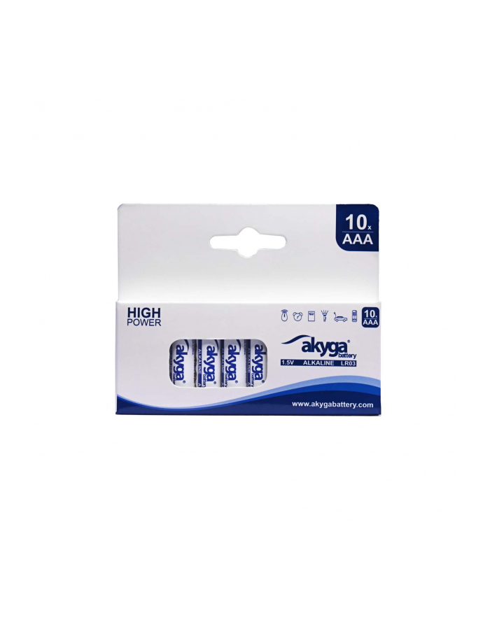  Bateria alkaliczna Akyga AKY19AAA LR03 Zn-MnO2, 1.5V/1300mAh 10szt/kartonik główny