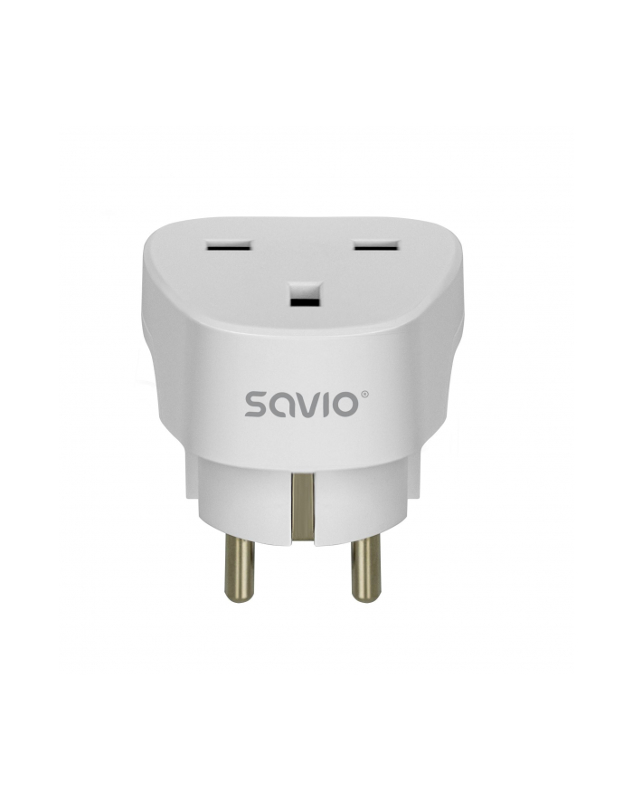 Adapter podróżny Savio AP-02 gniazdo UK - wtyk (wersja europejska) główny