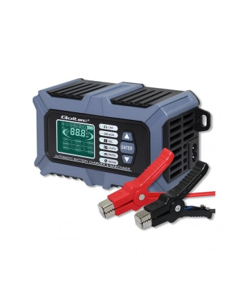  Ładowarka mikroprocesorowa Qoltec z testerem baterii i funkcją naprawy 12V | 6A | LCD | Prostownik do akumulatora AGM LiFePO4 GEL nr 1