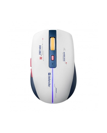 Mysz bezprzewodowa Defender DILA MM-282 optyczna 1800dpi biała RGB AKUMULATOR 6 przycisków Gaming nr 1