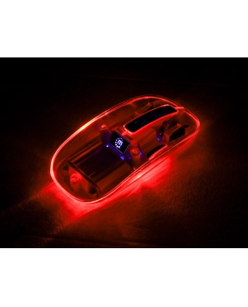 Mysz bezprzewodowa Manhattan 2.4GHz RF USB 1600dpi przezroczysta nr 1