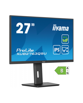 iiyama Monitor 27 cali ProLite XUB2763QSU-B1 IPS,QHD,HAS,100Hz