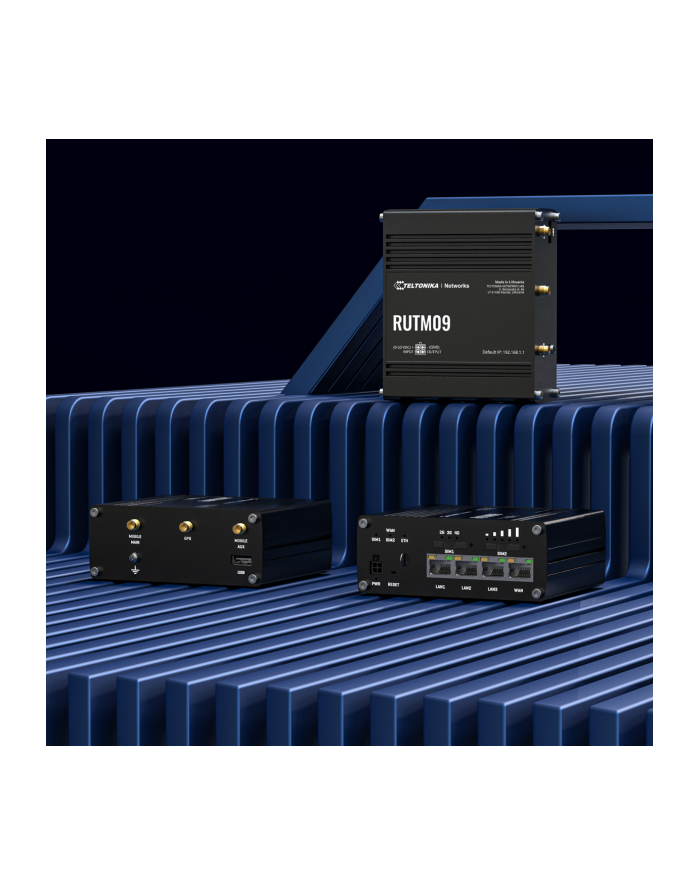 teltonika Router LTE RUTM09 (Cat6),2xSIM,1xWAN,3xLAN, 4xGbE,GNSS główny