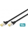 DIGITUS  KABEL LAN CAT 6A - 0,25 M - 10 SZTUK - KABEL SIECIOWY RJ45 - EKRANOWANY S/FTP - KOMPATYBILNY Z CAT-6 & CAT-7 - CZARNY  () - nr 5