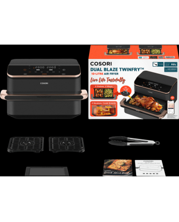 Cosori CAF-TF101S-AEUR Dual Blaze TwinFry czarny nr 1