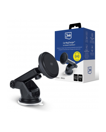 3mk pczerwonyection Uchwyt samochodowy z ładowarką indukcyjną 3mk Car MagCharger for Window ' Dashboard nr 2