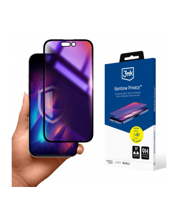 3mk pczerwonyection Szkło hartowane, prywatyzujące do Apple iPhone 14 Pro Max - 3mk Rainbow Privacy nr 1